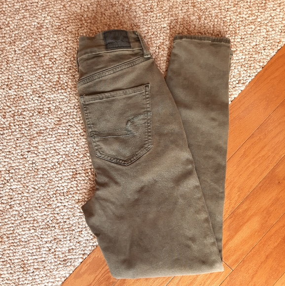 American Eagle Distressed Curvy Super Hi Rise Jegging Jeans size 4 - Picture 3 of 16